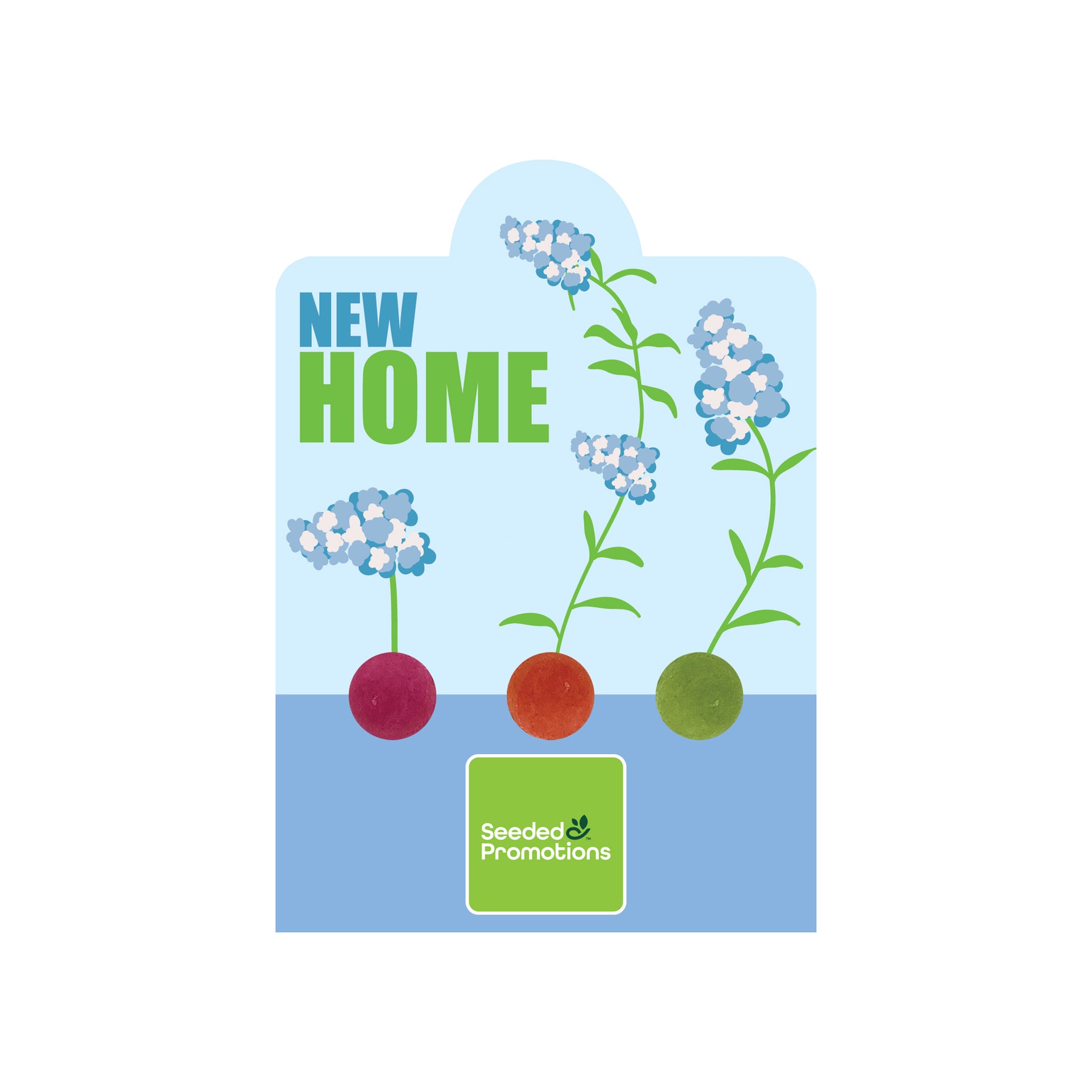 Triple Seed Ball Card - Celebrate with Blooms