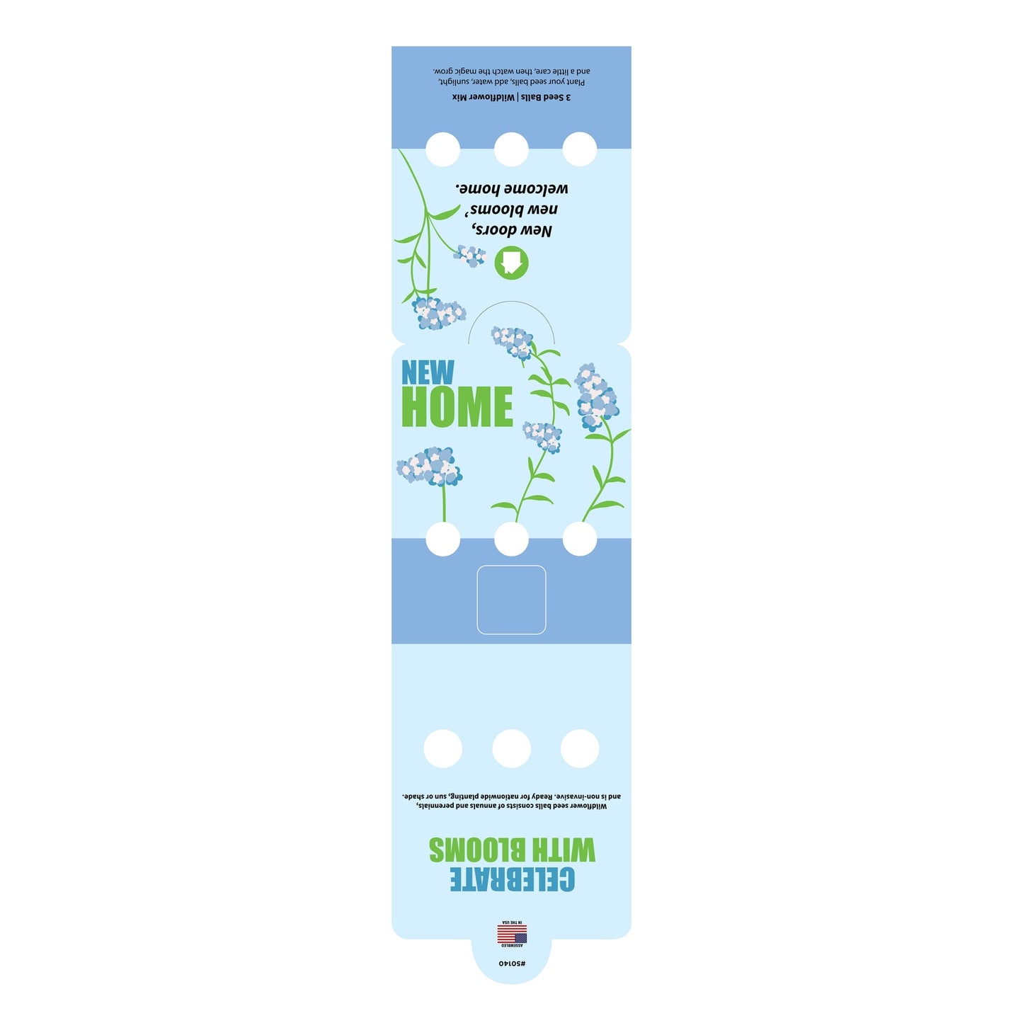 Triple Seed Ball Card - Celebrate with Blooms