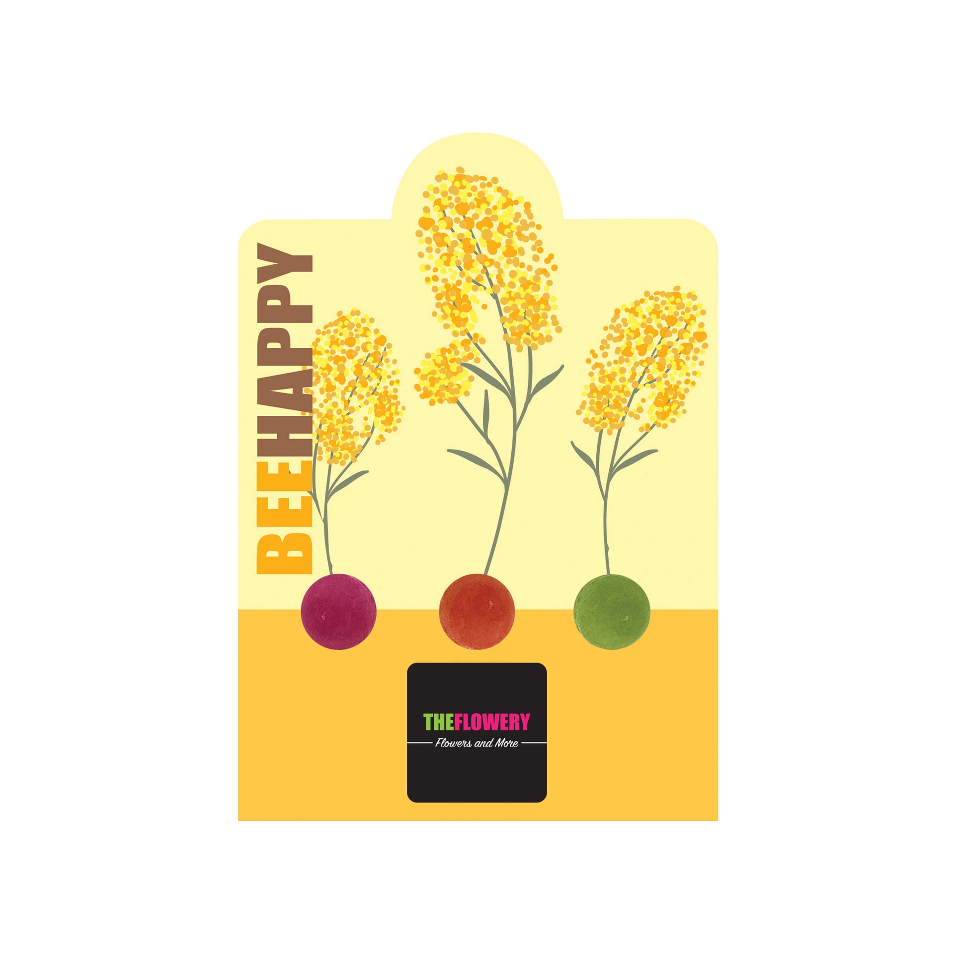 Triple Seed Ball Card - Bee Happy