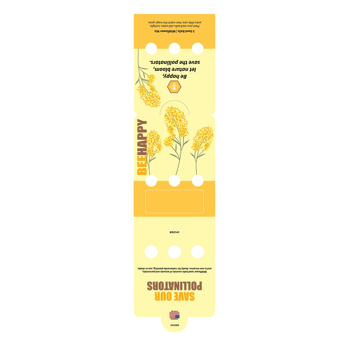 Triple Seed Ball Card - Bee Happy