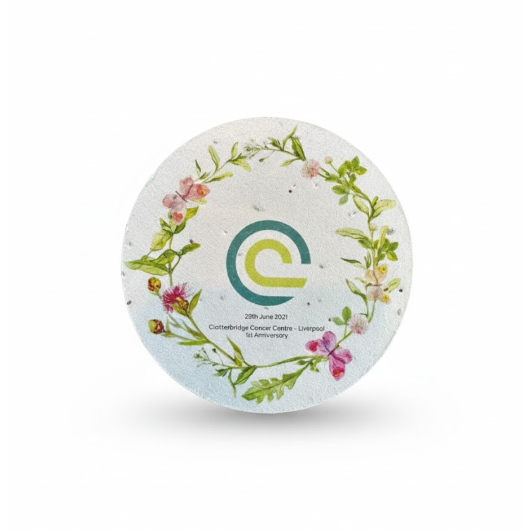 Seeded Paper Coasters - round