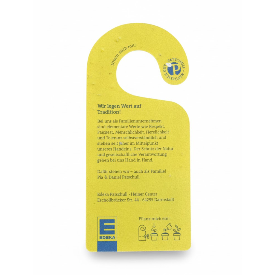 Seeded Paper Hangers (door and bottle)