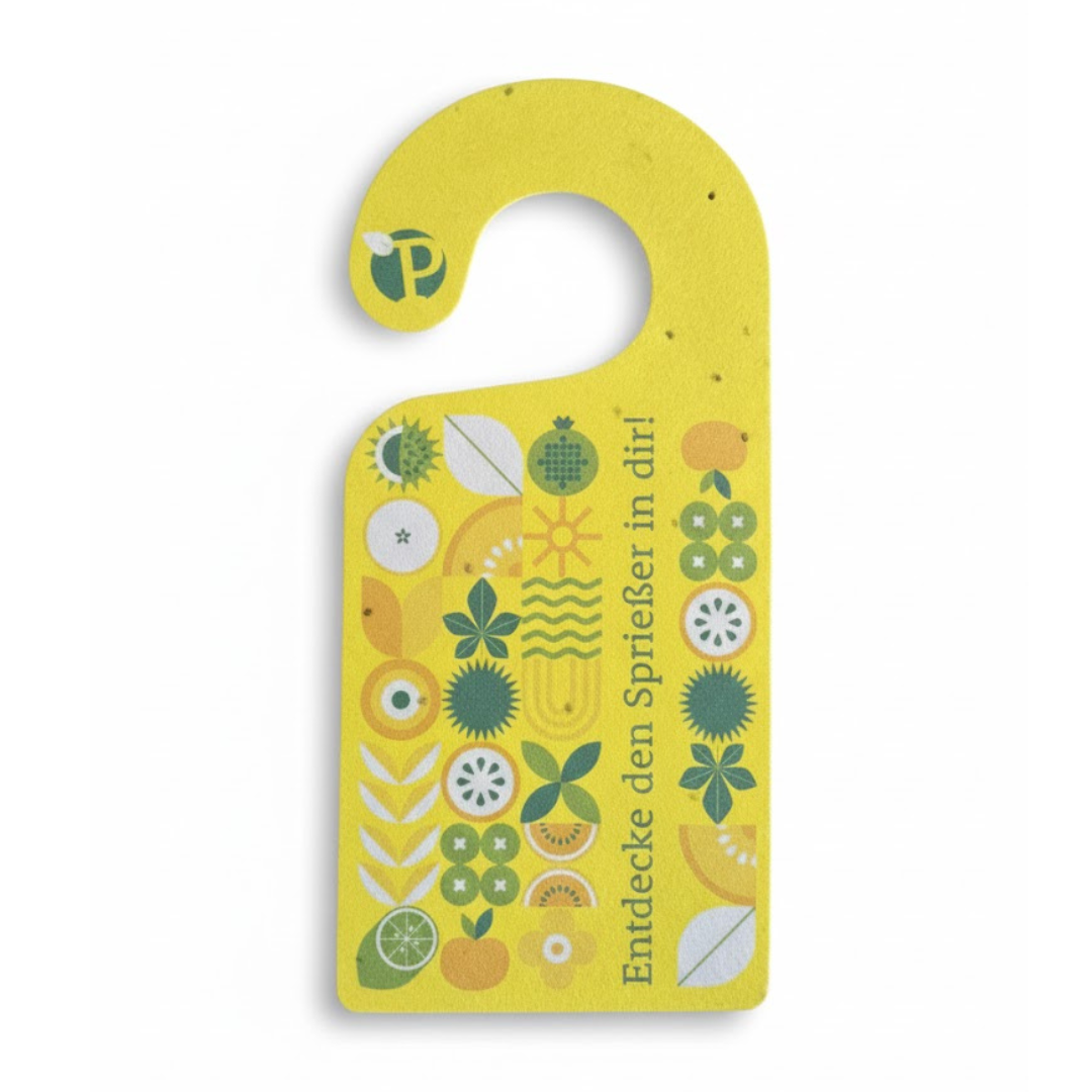 Seeded Paper Hangers (door and bottle)