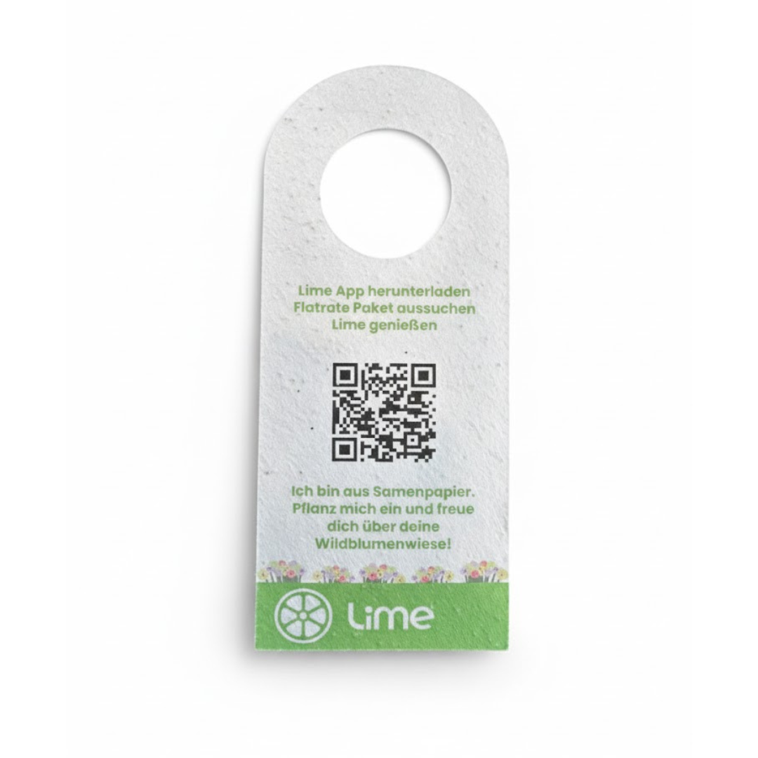 Seeded Paper Hangers (door and bottle)