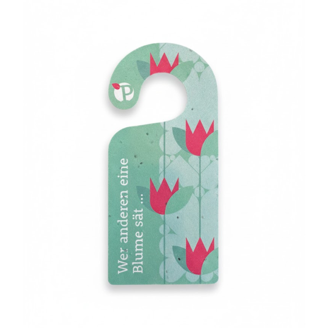 Seeded Paper Hangers (door and bottle)