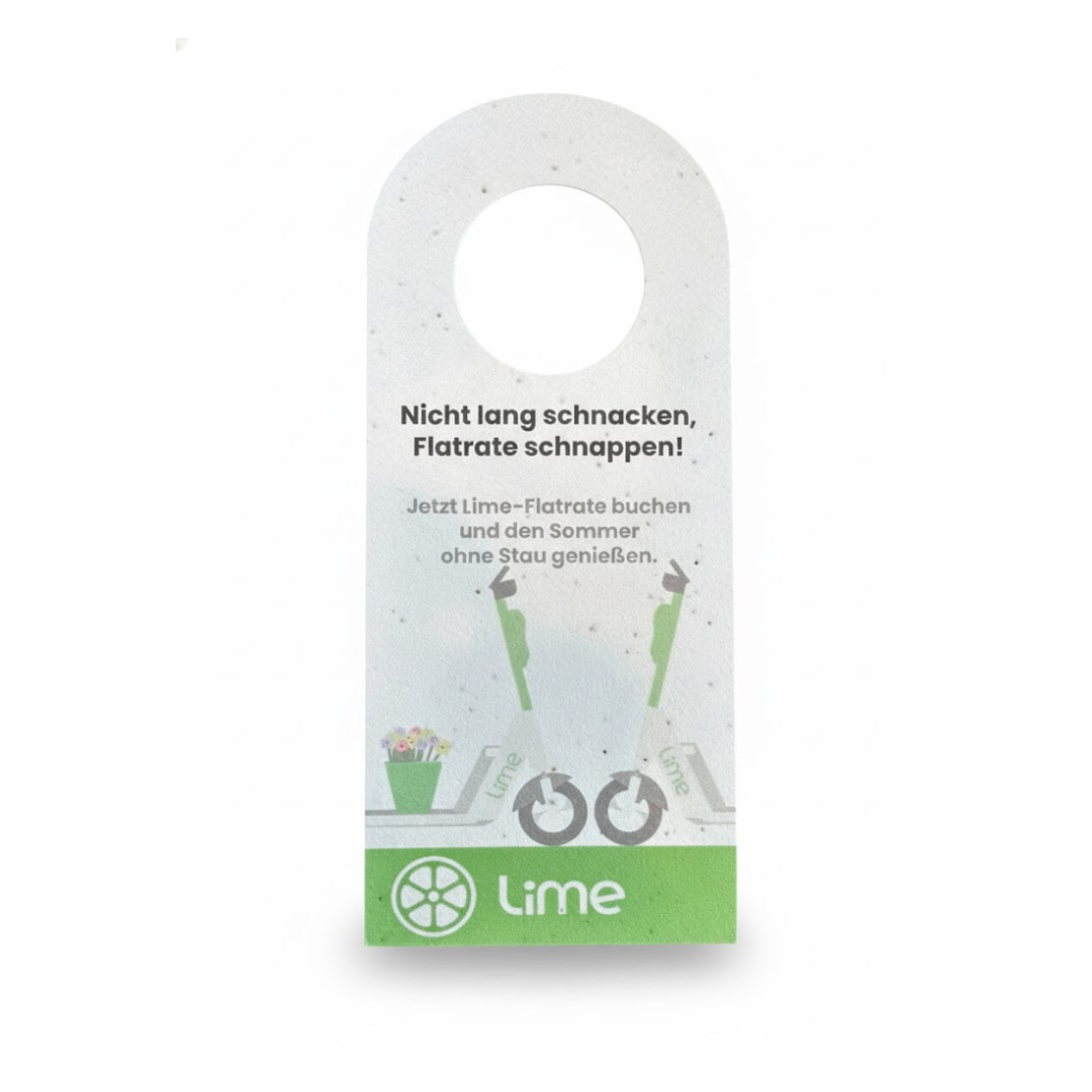 Seeded Paper Hangers (door and bottle)