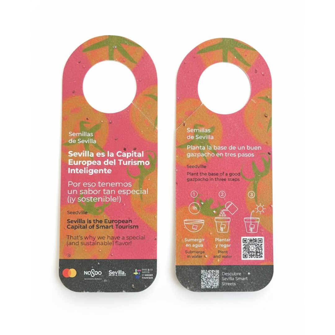 Seeded Paper Hangers (door and bottle)