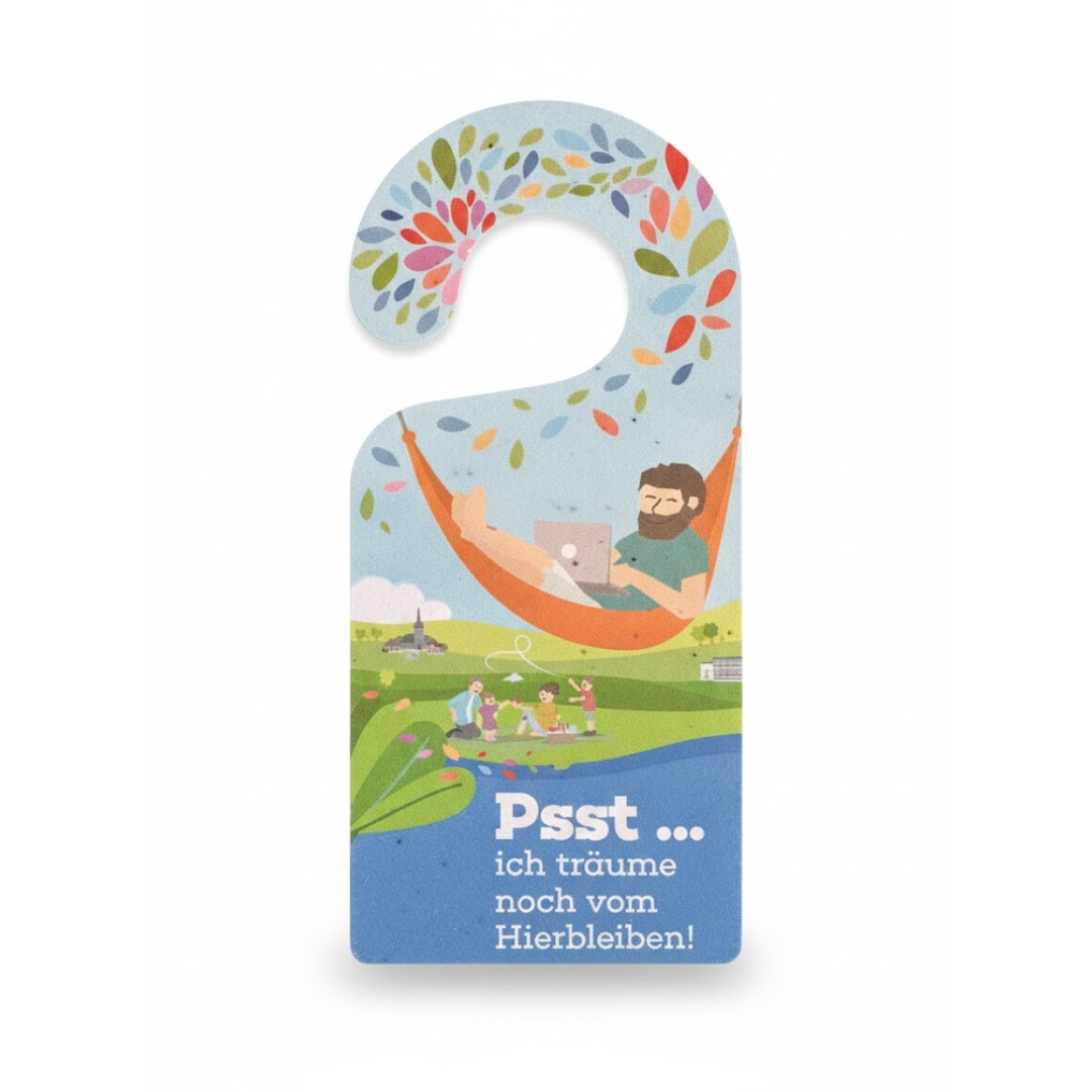 Seeded Paper Hangers (door and bottle)