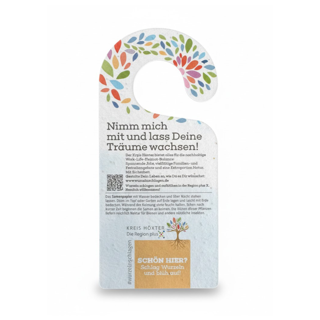 Seeded Paper Hangers (door and bottle)