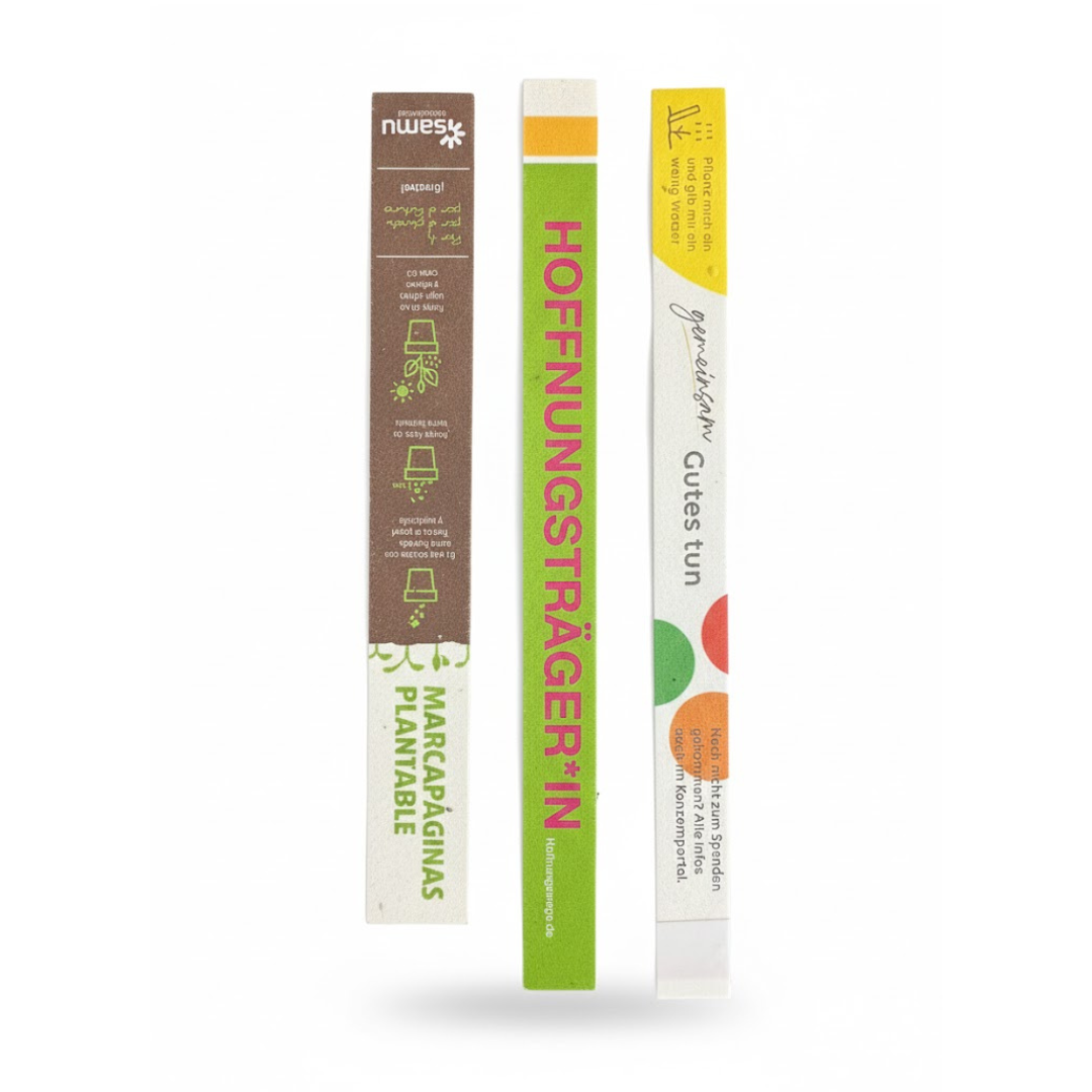 Seeded Paper Wristbands